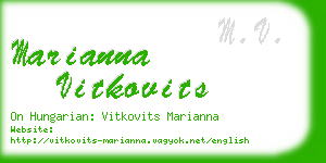 marianna vitkovits business card